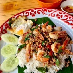 คุณหญิงกระเพราถาด ฟรีไข่ดาว สะแกงาม14-พระราม2