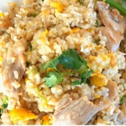 ข้าวผัดหมูใส่ไข่+ไข่เจียว