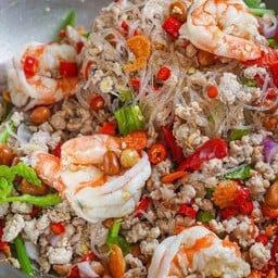 ยำวุ้นเส้นโบราณกุ้งสด