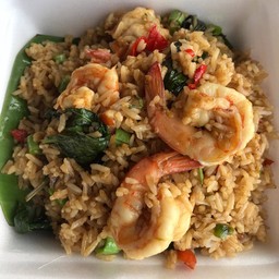 ข้าวกะเพราคลุกกุ้ง