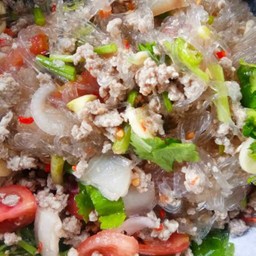ยำวุ้นเส้น+หมูสับ