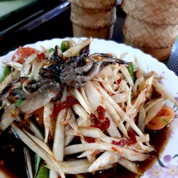 ตำปูปลาร้า(หวานนำ ครบรส)