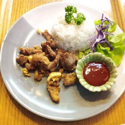 ข้าวหมูทอด