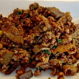 ลาบหมู คั่วสุก