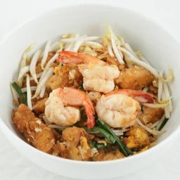 ขนมผักกาดผัดกุ้งใบกุ้ยช่ายถั่วงอก.