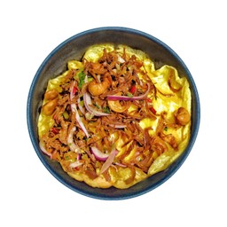 ข้าวไข่ข้นยำเนื้อเค็มจัดจ้าน