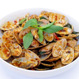 หอยลายผัดพริกเผา