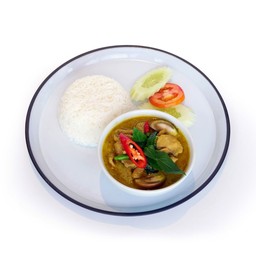 ข้าว+แกงเขียวหวานไก่