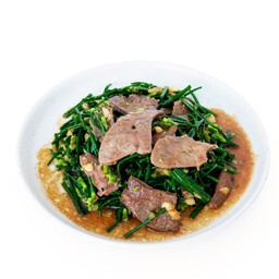 ดอกกุยช่ายผัดตับ