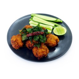 ลาบหมูทอด