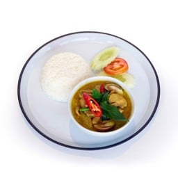 ข้าว+แกงเขียวหวานไก่