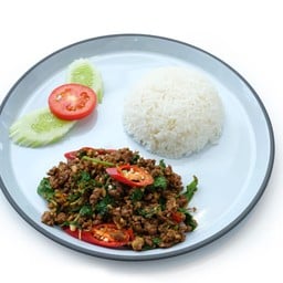 ข้าวกะเพราเนื้อ