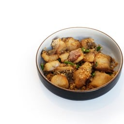 ปลากระพงคั่วพริกขี้หนูสวน