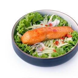 ยำมะม่วงปลาแซลมอน