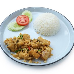 ข้าวปลาคั่วพริกขี้หนูสวน