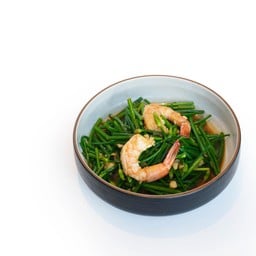 ดอกกุยช่ายผัดกุ้ง