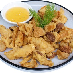 เห็ดรวมชุบแป้งทอด (มังสวิรัติ)