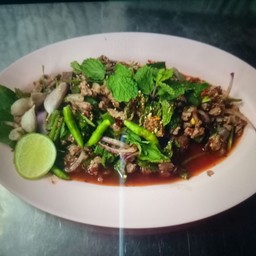 ลาบเนื้อสุกมะนาว
