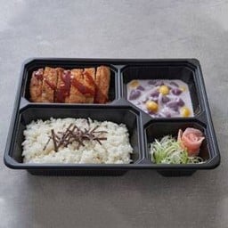 VIP ชุดข้าวหน้าไก่ย่างเทอริยากิ + บัวลอยมันม่วง