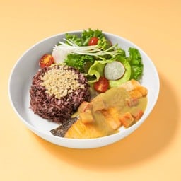 Salmon Steak with Green Curry Sauce