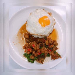 กะเพราไก่กรอบ