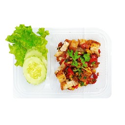หมูกรอบ กระเพราลืมผัว วิภาวดี
