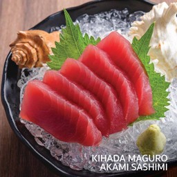 Kihada Maguro Akami Sashimi  ซาซิมิปลาทูน่าครีบเหลือง ส่วนเนื้อแดง