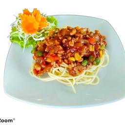 สปาเก็ตตี้ราดซอสมะเขือเทศ
