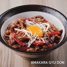 Amakara Gyu Don  ข้าวหน้าเนื้อ US และไข่ดองโชยุ