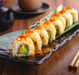 Engawa Roll (8 pcs)  โรลครีบปลาตาเดียว
