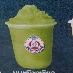 นมหมีชาเขียว