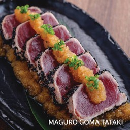 Maguro Goma Tataki  ปลาทูน่าคลุกงาดำยำสไตล์ญี่ปุ่น