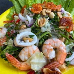 ยำวุ้นเส้นกะเฉดกุ้ง-ปลาหมึก