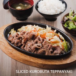 Sliced Kurobuta Teppanyaki Set  เซ็ตหมูคุโรบูตะสไลซ์เทปปันยากิ