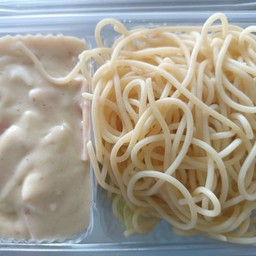 (ใหม่) สปาเก็ตตี้ไวท์ซอสแฮม