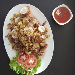 หมึกไข่ทอดกระเทียม