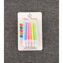 เทียนวันเกิด แบบสั้นหลากสี