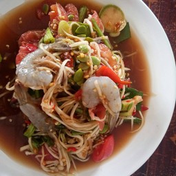 ตำกุ้งสด