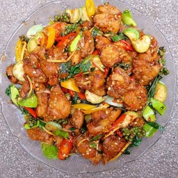 ผัดฉ่ากับข้าว[เลือกเนื้อสัตว์ได้ค่ะ]