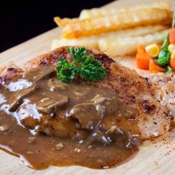 สเต็กไก่ชิ้นเล็ก