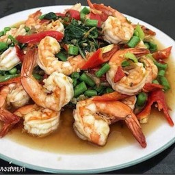 ข้าวราดกะเพรากุ้ง