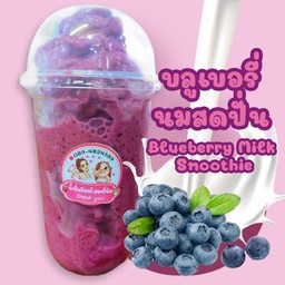บลูเบอรี่นมสดปั่น  ( Blueberry Milk Smoothie)