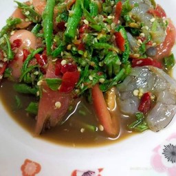 ตำถั่วกุ้งสด