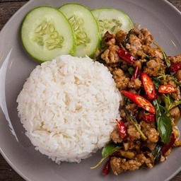 กระเพราเนื้อสับ