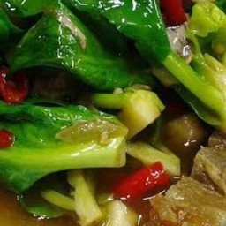 ผัดผักคะน้า (กับข้าว)