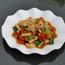 ตำยำไหลบัวกุ้งสด