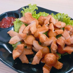 ไส้กรอกหนังกรอบทอด