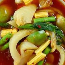แกงป่าผักรวมโปรตีนเกษตร เจ
