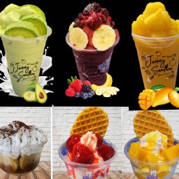 น้ำปั่นเจมมี่สมูทตี้ น้ำผลไม้ปั่น น้ำปั่น กาแฟสด ชานม กาแฟโบราณ นมหมี ช็อกโกแลต เจ