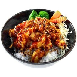 ข้าวหน้าไก่ทอดคาราเกะ